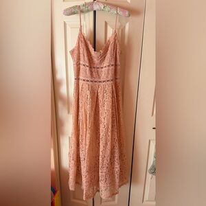 NSR Nordstrom Pink Lace Dress Large NEW!